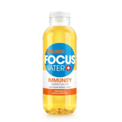 FOCUSWATER IMMUNITY – Eau vitaminée orange & fruit du dragon 0,5 L