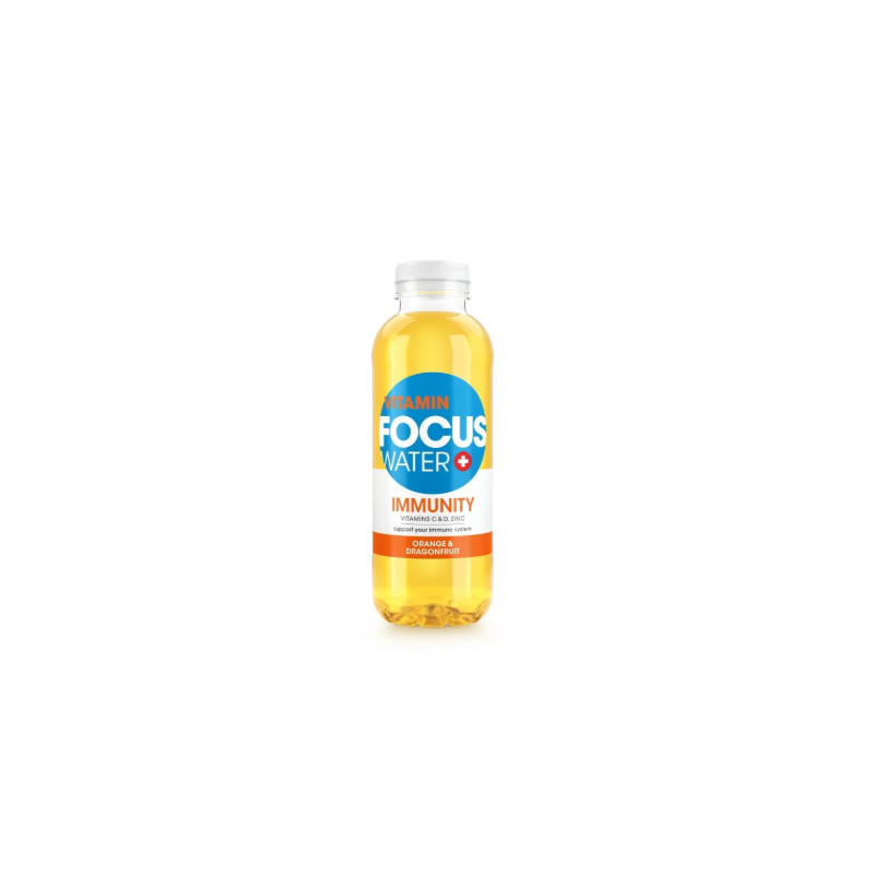 FOCUS WATER IMMUNITY – Eau vitaminée orange & fruit du dragon 0,5 L FOCUS WATER IMMUNITY – Eau vitaminée orange & fruit du dragon 0,5 L