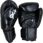 Brave Art Black Shadow Boxing Gloves in Full-Grain Leather – Elite Power & Protection for Muay Thai & Kickboxing