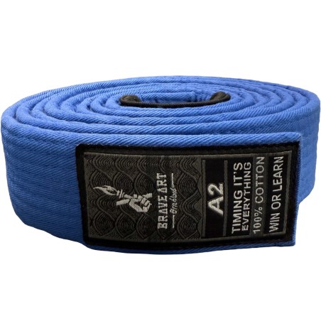 Ceinture Jiu-Jitsu Brave Art – Bleue, Résistance & Progression