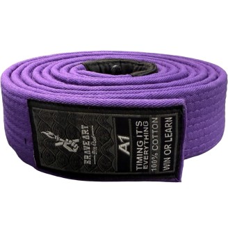 Ceinture Jiu-Jitsu Brave Art – Violette, Maîtrise & Progression
