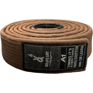 Ceinture Jiu-Jitsu Brave Art – Brune, Progression & Maîtrise