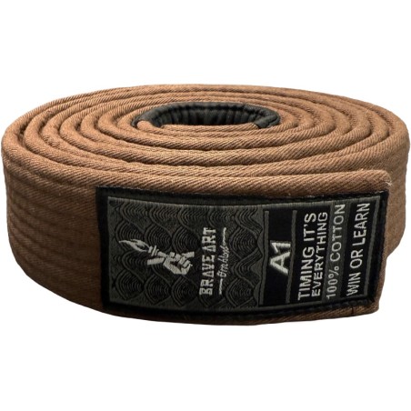 Ceinture Jiu-Jitsu Brave Art – Brune, Progression & Maîtrise