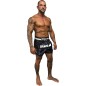 Brave Art Satin Muay Thai Shorts – Black, Grey & Dark Grey Camo