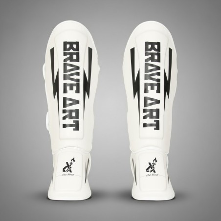 Brave Art Classic One Shin & Instep Guards – White & Black