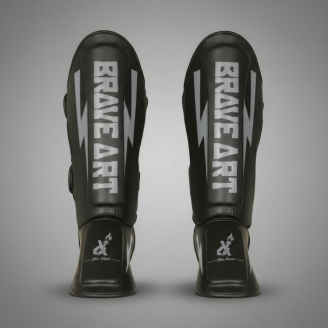 Brave Art Shin & Foot Guards Classic One – Black & Grey