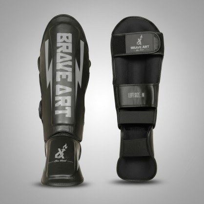 Brave Art Shin Guards Classic One – Black & Grey – PTPUBY