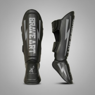 Brave Art Shin Guards Classic One – Black & Grey – PTPUBY