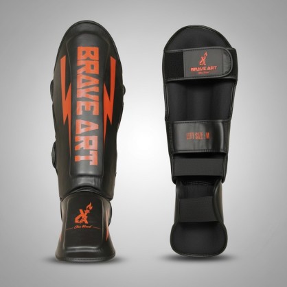 Brave Art Shin Guards Black & Red – PTPUBR – Maximum Protection