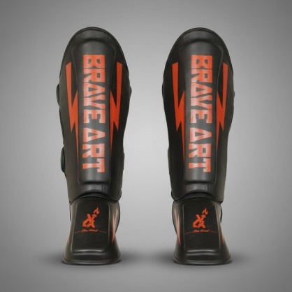 Brave Art Shin Guards Black & Red – PTPUBR – Maximum Protection