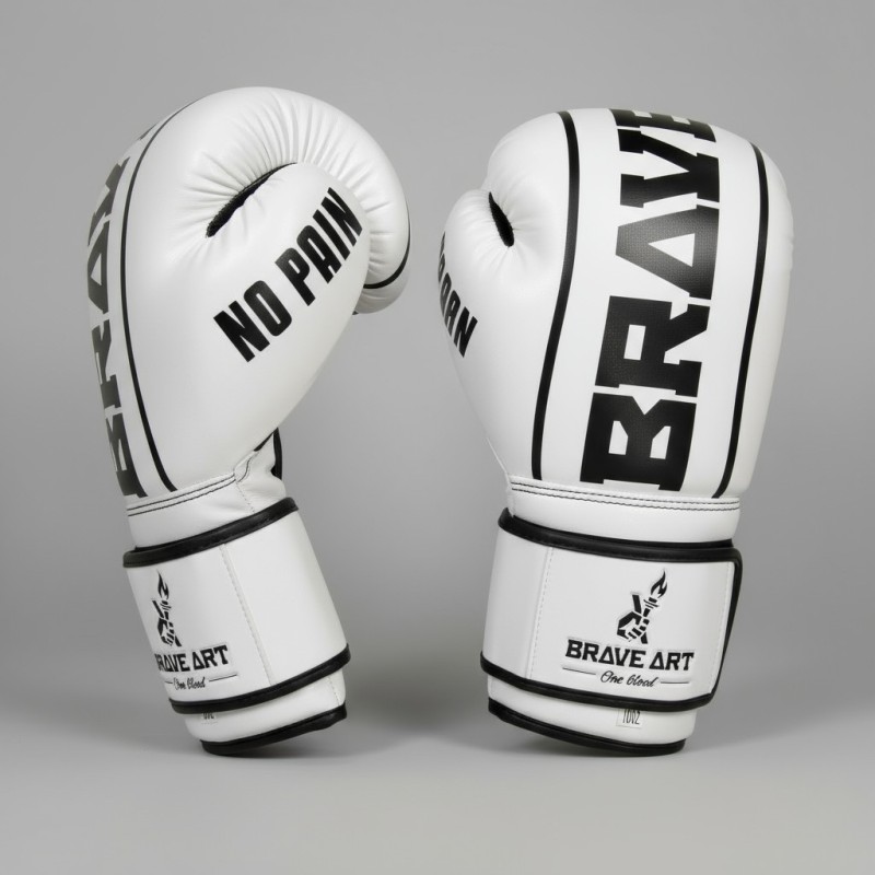 Brave Art Classic One Boxing Gloves – White & Black