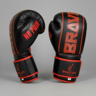 Brave Art Boxing Gloves Black & Red – BAGBBRF – Power & Protection