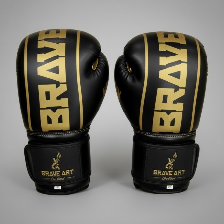 Gants de Boxe Classic One PU Brave Art Noir et Doré