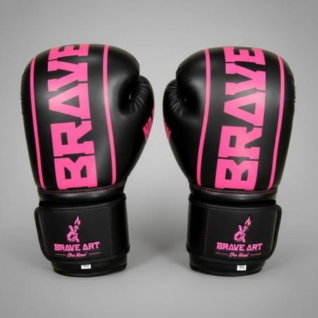 Brave Art Classic One Boxing Gloves – Black & Pink
