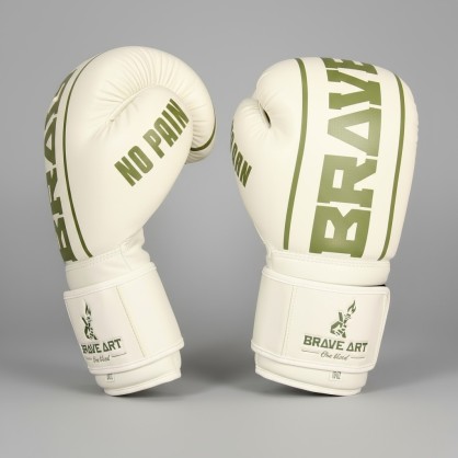 Brave Art Classic One Boxing Gloves – White & Green – BAPUWG