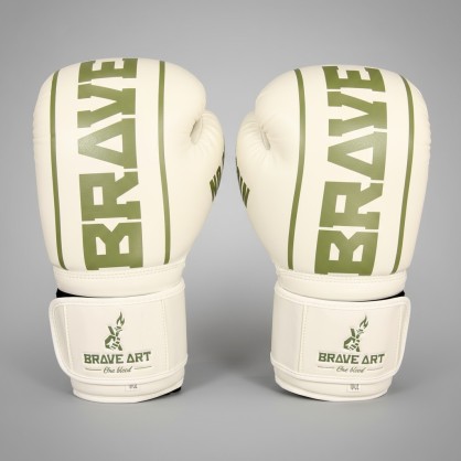 Gants Classic One Brave Art – Blanc & Vert, Puissance & Équilibre