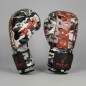 Brave Art Classic One Boxing Gloves – Grey, Black & White Camo with Red Logo