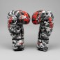 Brave Art Classic One Boxing Gloves – Grey, Black & White Camo with Red Logo