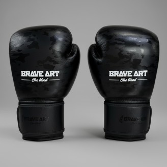 Gants Brave Art Black Shadow en Cuir Pleine Fleur