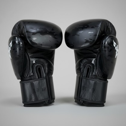 Brave Art Black Shadow Boxing Gloves – Full-Grain Leather | High Performance for Muay Thai & Kickboxing