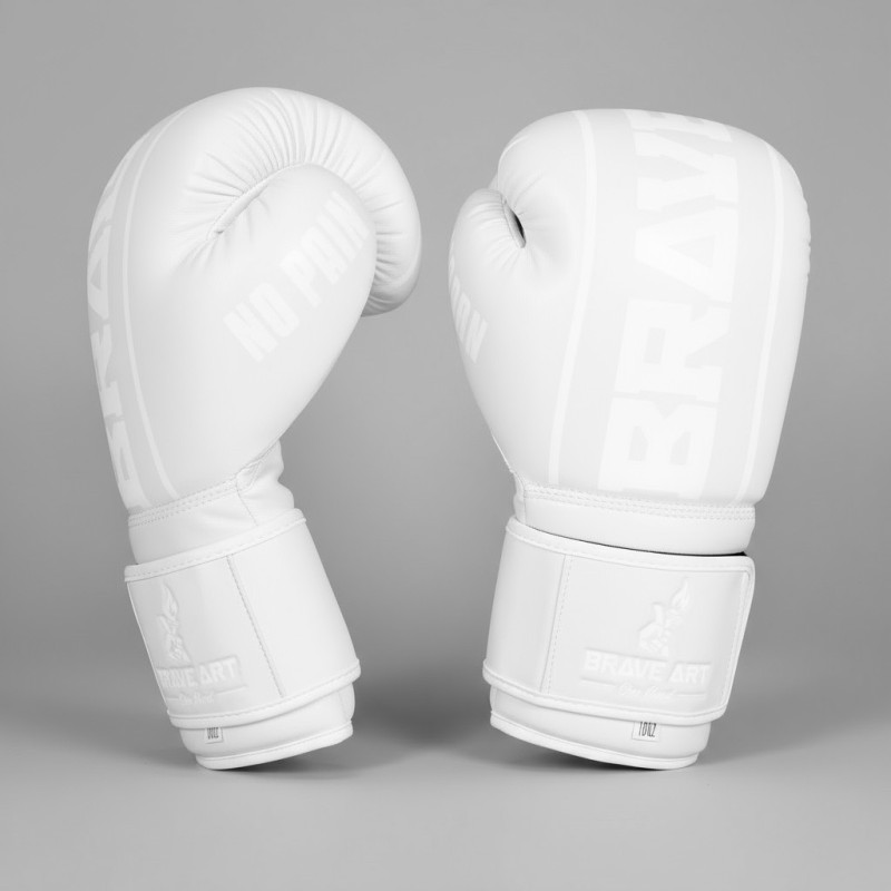 Brave Art Classic One White Tone-on-Tone Boxing Gloves