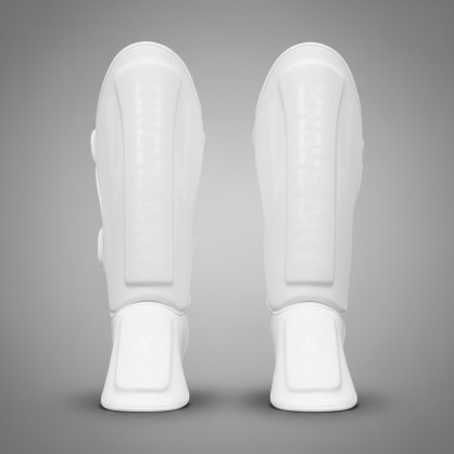 White MMA Shin Guards – Brave Art Classic One Kickboxing & Muay Thai Protection