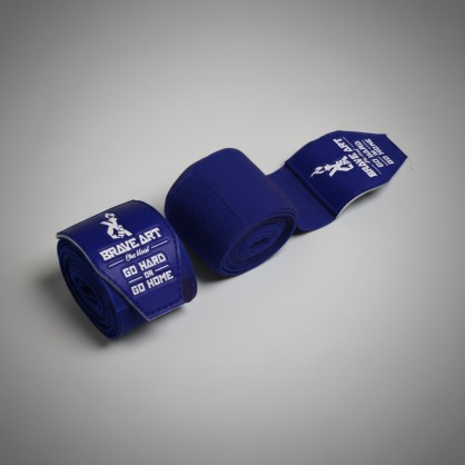 Brave Art Hand Wraps 4.5m Blue & White – Silicone Strap Closure