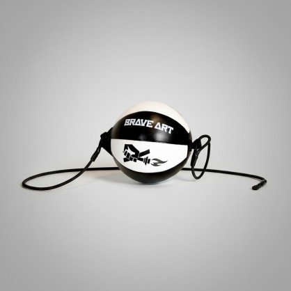 Brave Art Double Elastic Leather Punching Ball – 23 cm Reflex Trainer
