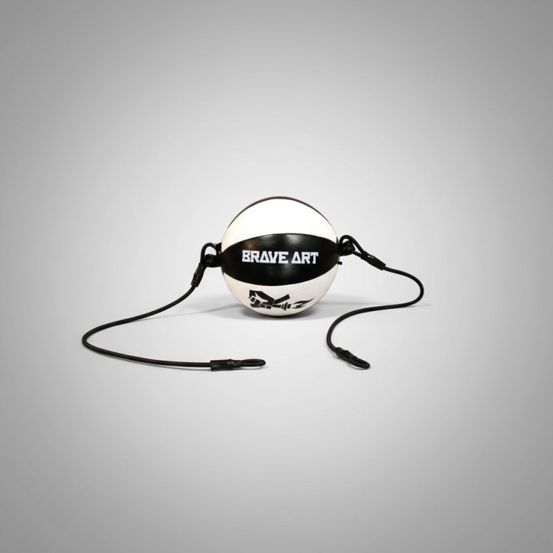 Punching Ballon Double Élastique de Boxe en Cuir Brave Art