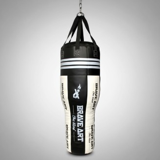 Brave Art Black & White Leather Uppercut Punching Bag