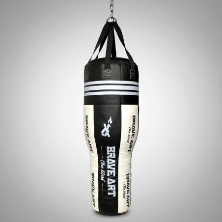 Brave Art Black & White Leather Uppercut Punching Bag