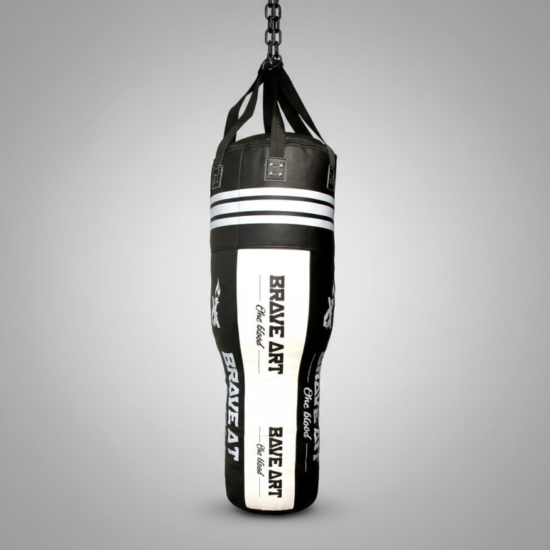 Brave Art Black & White Leather Uppercut Punching Bag