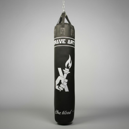 Brave Art Leather Punching Bag Black – 1.95 m 60 kg Pro Training