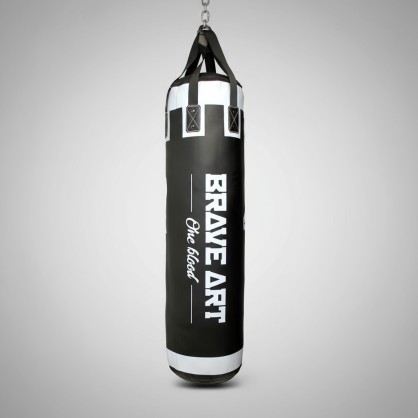 Brave Art Leather Punching Bag Black – 60 kg Pro Boxing Training