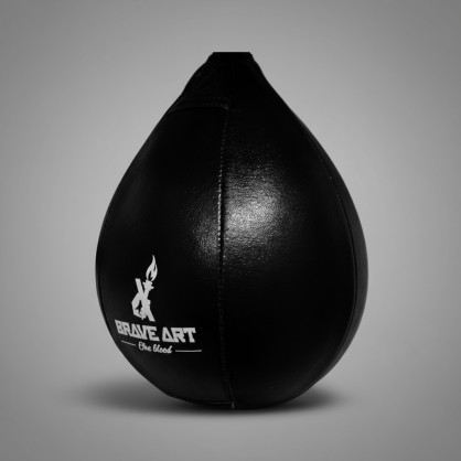 Speed Bag avec structure Brave Art en cuir noir, performance et élégance