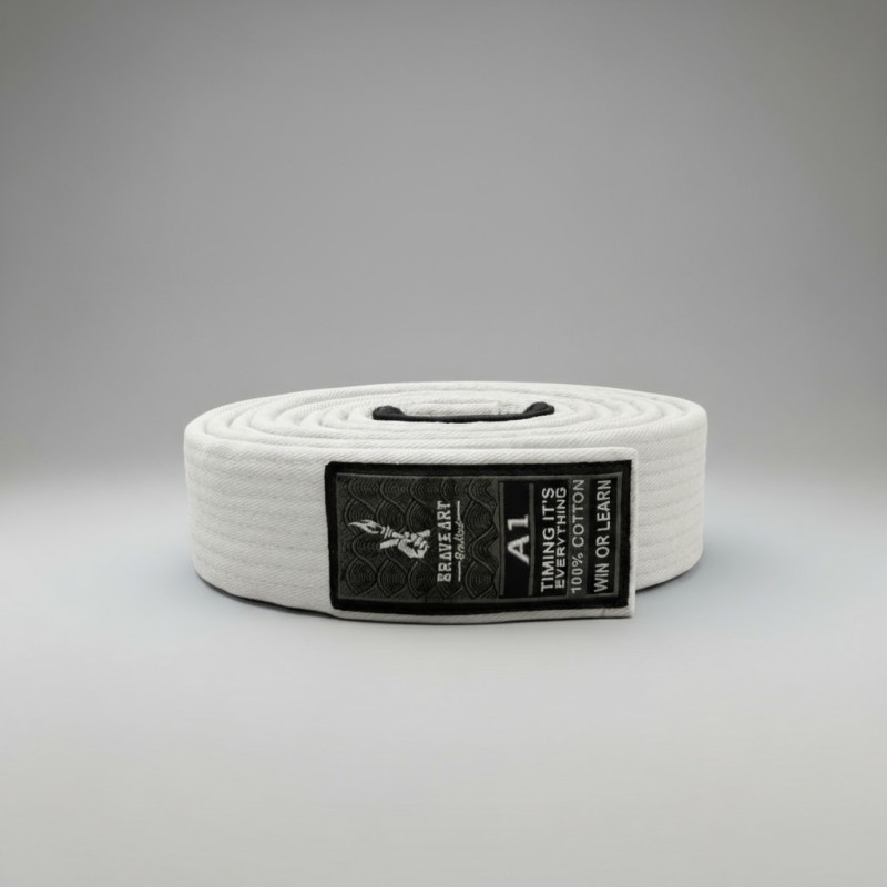 Ceinture Blanche de jiu-Jitsu Brésilien Brave Art Ceinture Blanche de jiu-Jitsu Brésilien Brave Art