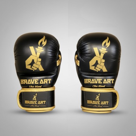Brave Art MMA Sparring Tactical Gloves Black & Gold