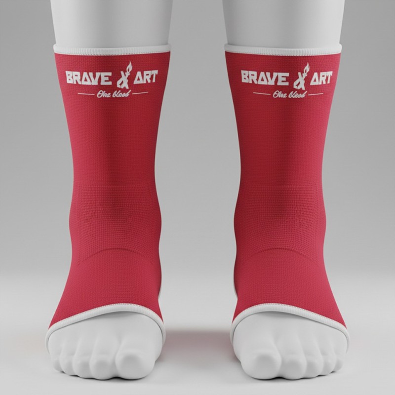 Brave Art Premium Ankle Supports – Pink with White Logo