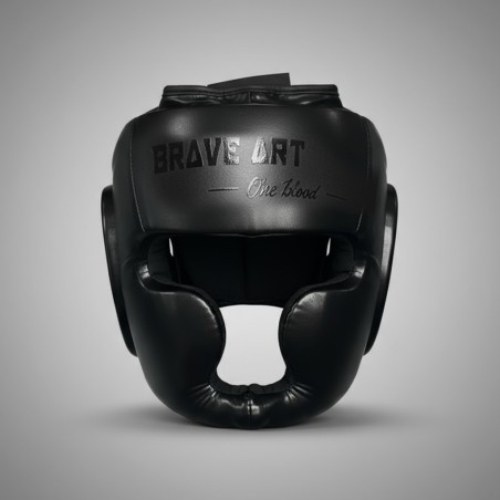 Brave Art Black Boxing Headgear – Premium Sparring Protection
