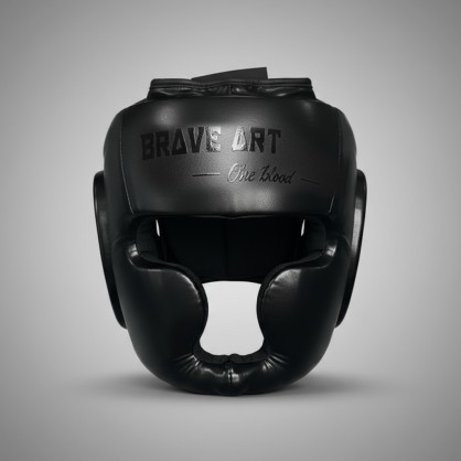 Brave Art Black Boxing Headgear – Premium Sparring Protection
