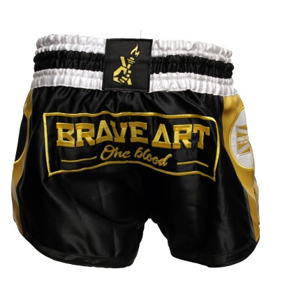 Brave Art Muay Thai Shorts Black & Gold – BATHSHG – Power & Elegance