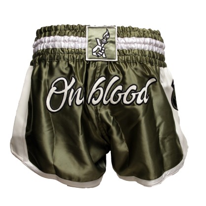 Brave Art Muay Thai World Shorts – Khaki & White – TSW
