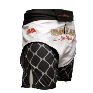 Brave Art MMA Octogone Shorts – White & Black