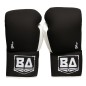 Gants de Boxe de Compétition Brave Art – Cuir Premium à Lacets Noir & Blanc
