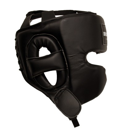 Brave Art Competition Boxing Headgear | Black Leather Protection