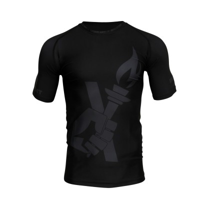 Rashguard Manches Courtes Darkness Brave Art – Performance et Style Noir