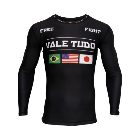 Brave Art Vale Tudo Rashguard Long Sleeve Dark Grey – MMA Compression Top