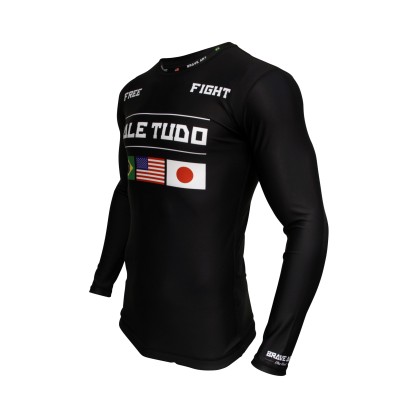 Rashguard Brave Art Vale Tudo Manches Longues Noir – Compression & Performance MMA