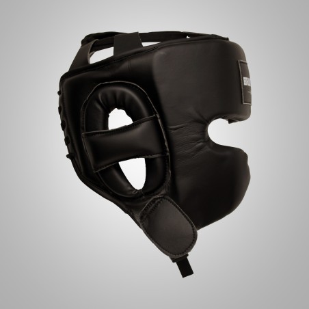 Casque de Boxe de Compétition Brave Art | Cuir Noir