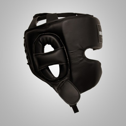 Brave Art Competition Boxing Headgear | Black Leather Protection